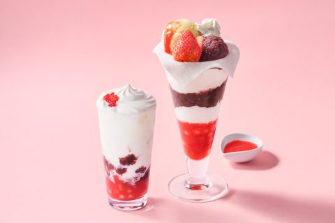 苺大福パフェ　ナナ図ズグリーンティ